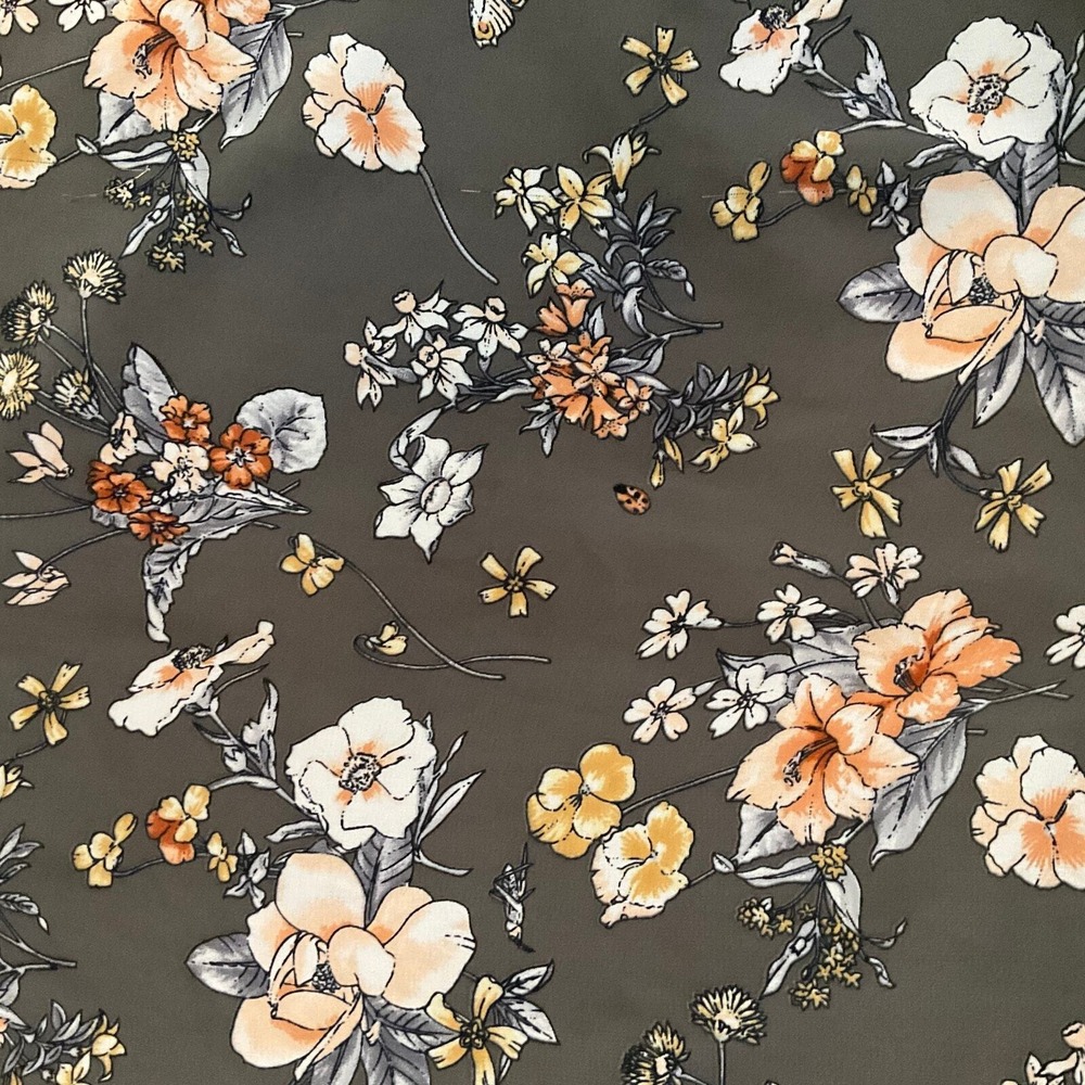 Papermoon V-Neck Floral 3/4 Sleeve Womens‎ Top Blouse Size 2X - Picture 2 of 7